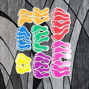 CARSON DELLOSA DURABLE CARD COLORFUL FOOTPRINTS 40 PIECES